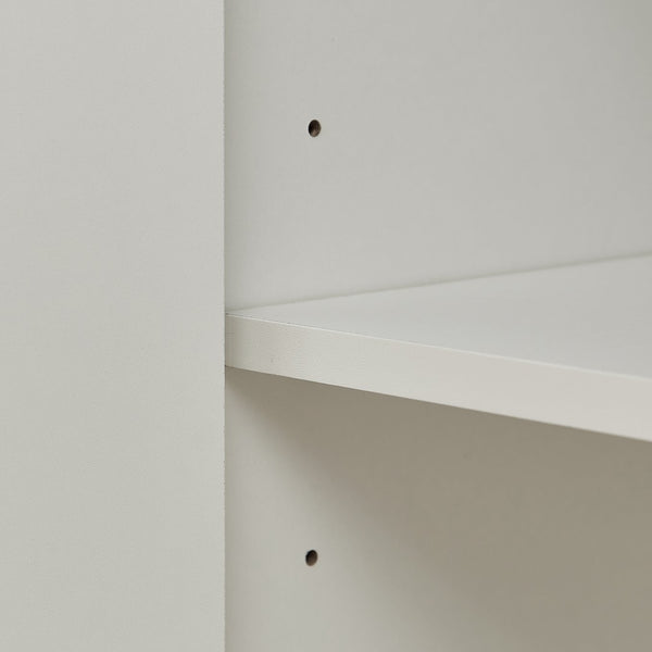 English Elm 68"high multifunctional sideboard with tempered glass accents, large-capacity storage, anti-dump safety and sleek modern design for living room, office, bedroom White+Walnut W1162P205099