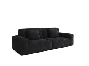 English Elm 106.3 Inch Large Striped Fabric Sofa - Modern Comfort For Living Rooms, Bedrooms & Apartments! W3147S00016