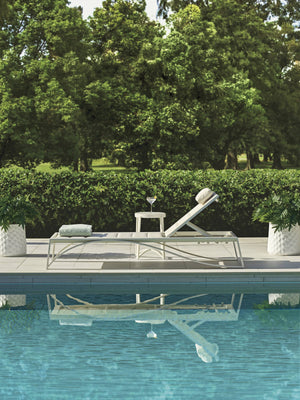 Lexington Chaise Lounge with Adjustable Back and Breathable Foam for Poolside or Patio 3390-75-01