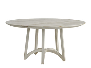 Lexington Round Stone Dining Table 60 Inch Sculptural Five Leg Base with Natural Vein Top 3390-870C