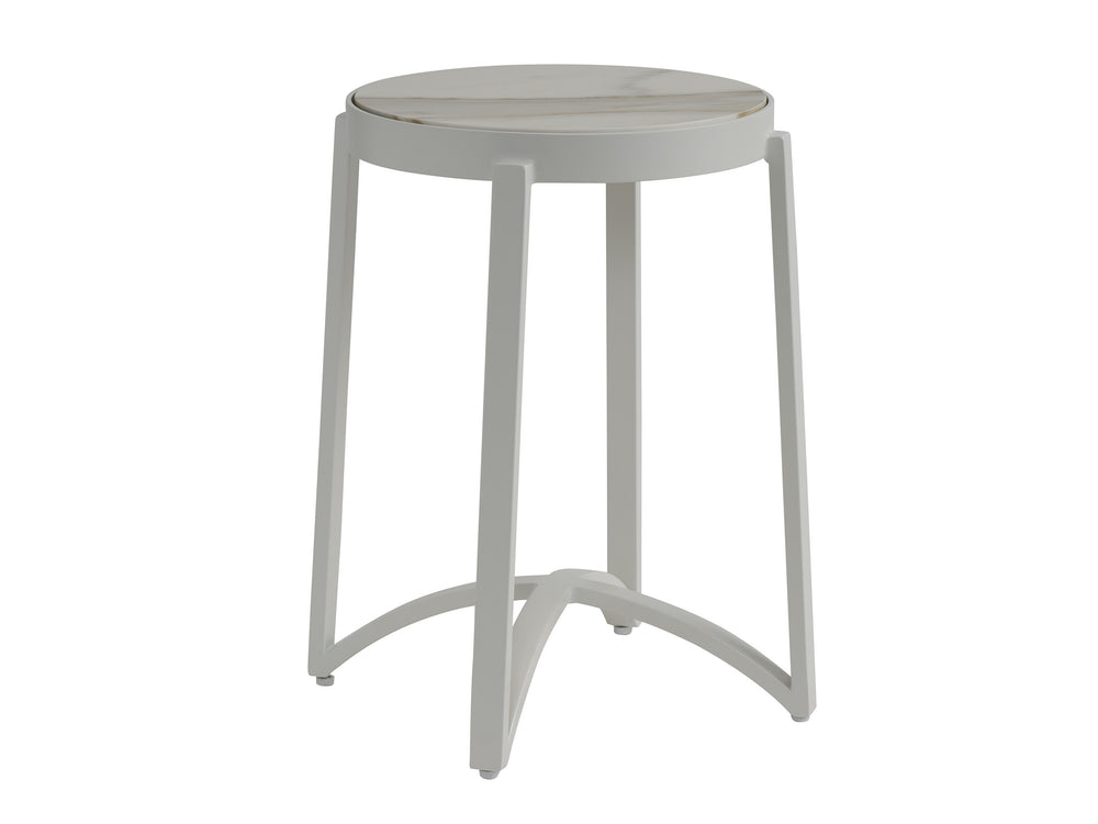 Lexington Accent Table with Natural Stone Inset Top and Arched Base for Living Room or Entryway 3390-952