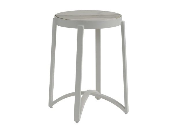 Lexington Accent Table with Natural Stone Inset Top and Arched Base for Living Room or Entryway 3390-952
