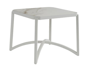 Lexington Square Stone Top End Table with Arched Base for Modern Living Rooms and Entryways 3390-955