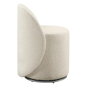 OSP Home Furnishings Lystra Swivel Vanity Chair Textured Cream