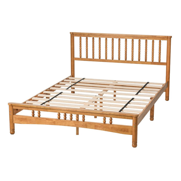 English Elm Queen Solid Wood Platform Bed Clean Lined Headboard No Box Spring Needed W1917P170227