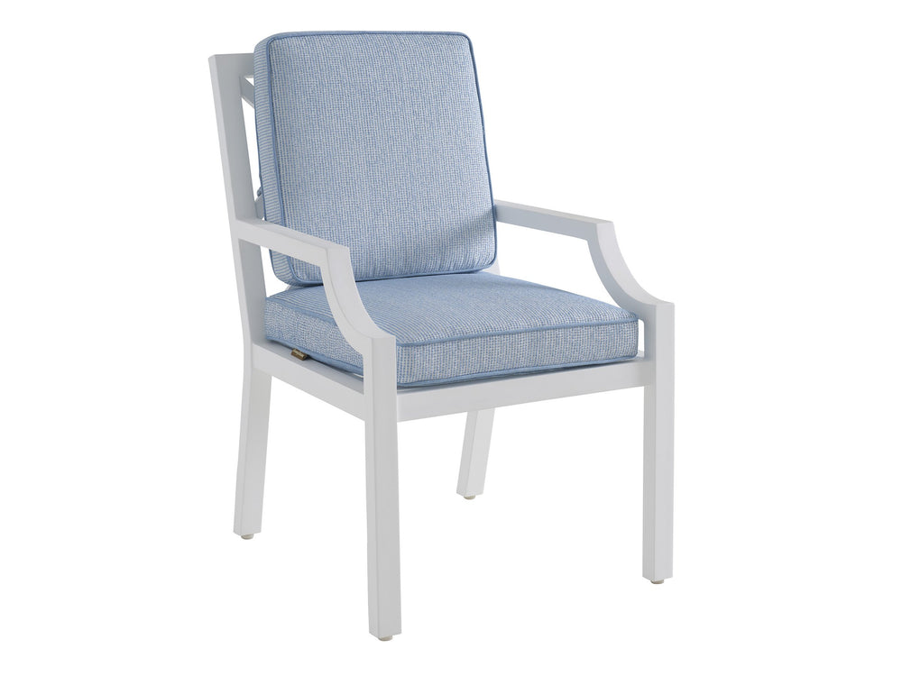 Lexington Arm Chair Outdoor Chippendale Aluminum Chalk White Corrosion Resistant Patio Seat 3392-13-60