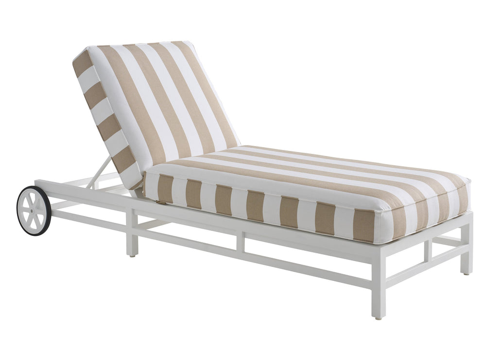 Lexington Chaise Outdoor Aluminum Lounger with Chippendale Styling for Patio Pool or Veranda 3392-75-60