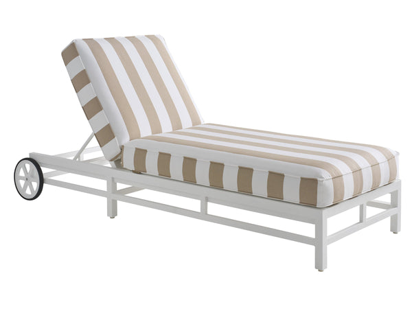 Lexington Chaise Outdoor Aluminum Lounger with Chippendale Styling for Patio Pool or Veranda 3392-75-60