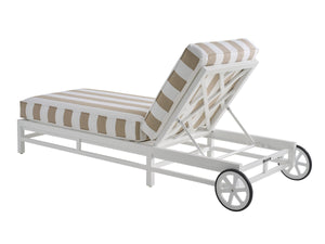 Lexington Chaise Outdoor Aluminum Lounger with Chippendale Styling for Patio Pool or Veranda 3392-75-60