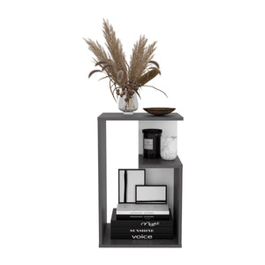 English Elm Everet 25" High 3-Tier Open Shelf Nightstand - Multicolor Compact End Table with Sturdy Storage Shelves B070P363827