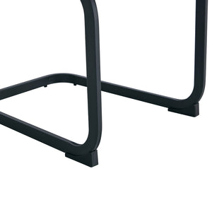 English Elm Table Retro Dining Set With Fishbone Mdf Top & 4 Brown Fabric Chairs - Modern, Stylish, Durable W1151S03140-GIGA