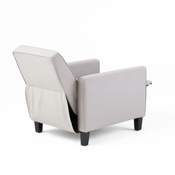 English Elm Christopher Knight Home® - Grey Linen Push Back Chair with Plush Padding, Ergonomic Recline, Breathable Fabric & Durable Frame (97) 52422.00FDGRY