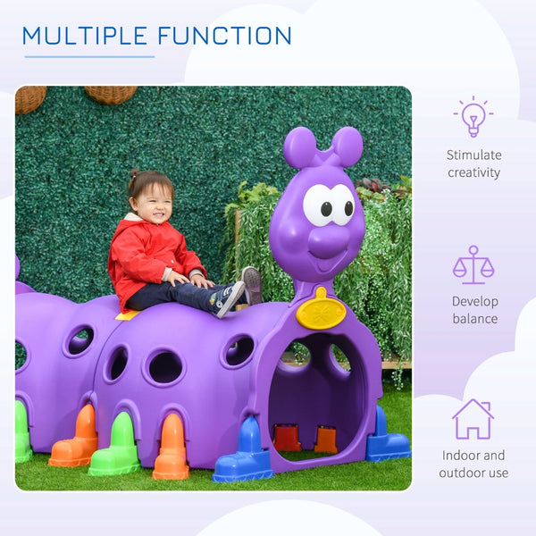 English Elm Qaba Caterpillar Crawl Tunnel Toddler Climbing Structure Hdpe Indoor Outdoor Play W2225P217341