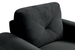 English Elm Couch Luxurious Black Velvet Sectional Set 1+2+3 - Modern Comfort For Stylish Living Spaces! W2121S00011