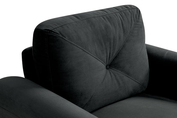 English Elm Couch Velvet Upholstered Mid-century Sectional Sofa for Small Space Living Rooms W2121P500249