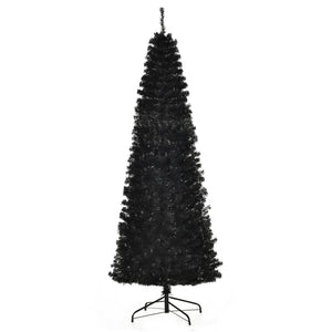 English Elm Homcom 7Ft Slim Pencil Christmas Tree - Unlit Douglas Fir With 818 Tips For Modern Holiday Décor W2225P229377