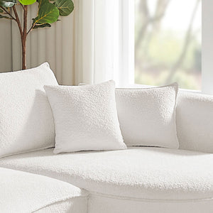 English Elm Curved Boucle Sectional Sofa – Cloud-Inspired Design For Modern Living, Comfort, And Style W876S00301