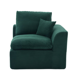 English Elm UNITED Cloud Couch Modular Sectional Sofa with Corduroy Cover, Ergonomic 2-Seater, No Assembly Needed Emerald W1568P371119
