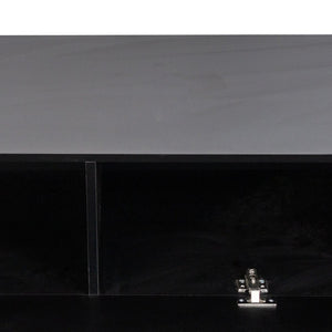 English Elm Modern Floating Media Console with Drop Down Doors and Display Shelf for Living Rooms W331P361255