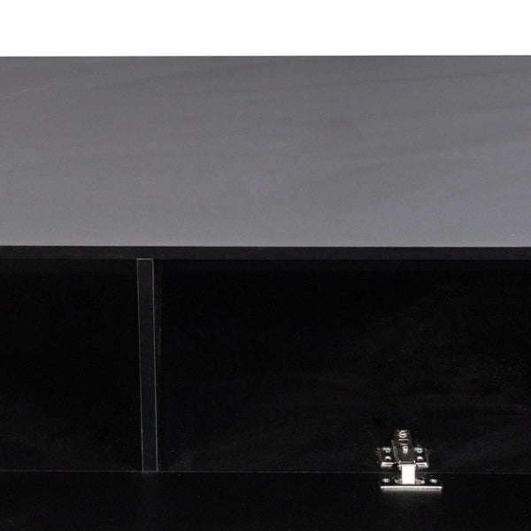 English Elm Modern Floating Media Console with Drop Down Doors and Display Shelf for Living Rooms W331P361255