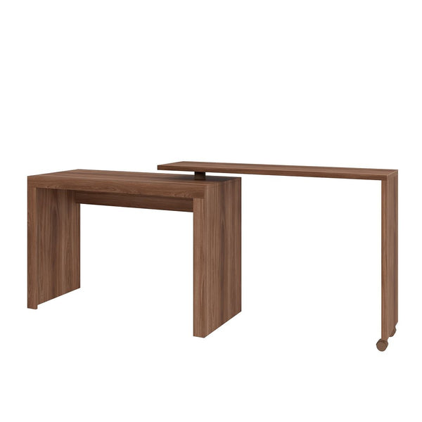 Manhattan Comfort Calabria Mid-Century Modern Desk Nut Brown 33AMC164