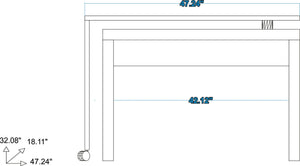 Manhattan Comfort Calabria Mid-Century Modern Desk Nut Brown 33AMC164