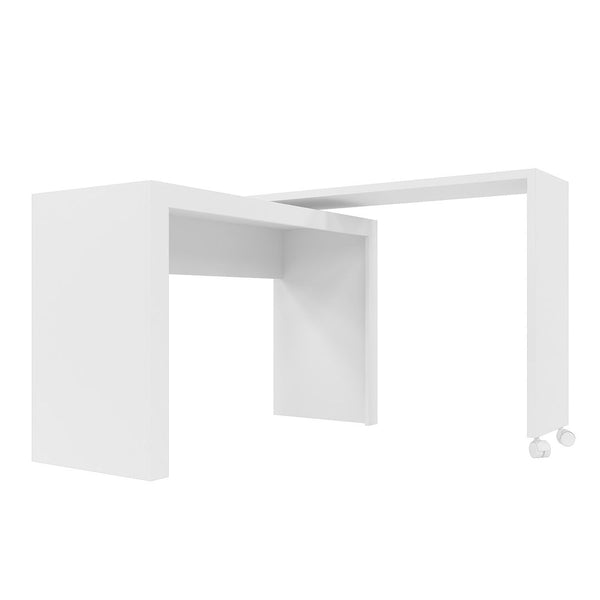 Manhattan Comfort Calabria Mid-Century Modern Desk White 33AMC6