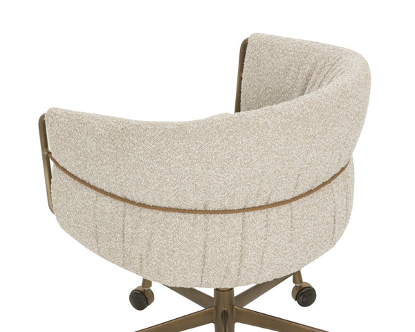 Sunpan OLMA Office Chair - Comfort and Style with Two-Tone Upholstery in Meg Taupe & Santa Cruz Oatmeal 112388