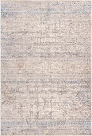 Unique Loom Deepa Ordine Machine Made Geometric Rug Gray Blue, Ivory 5' 3" x 7' 10"