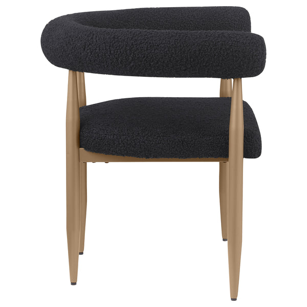 English Elm 2pc Mid-century Dining Side Chairs with Foam Padded Seats and Spindle Back in Neutral Wheat Upholstery Black 55.12 L x 32.68 W x 7.87 H B011P301318