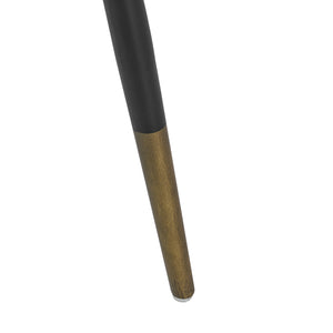 Sunpan Derome Contemporary Dining Armchair - Stylish Faux Leather, Sculpted Design with Black Steel Legs Bravo Portabella