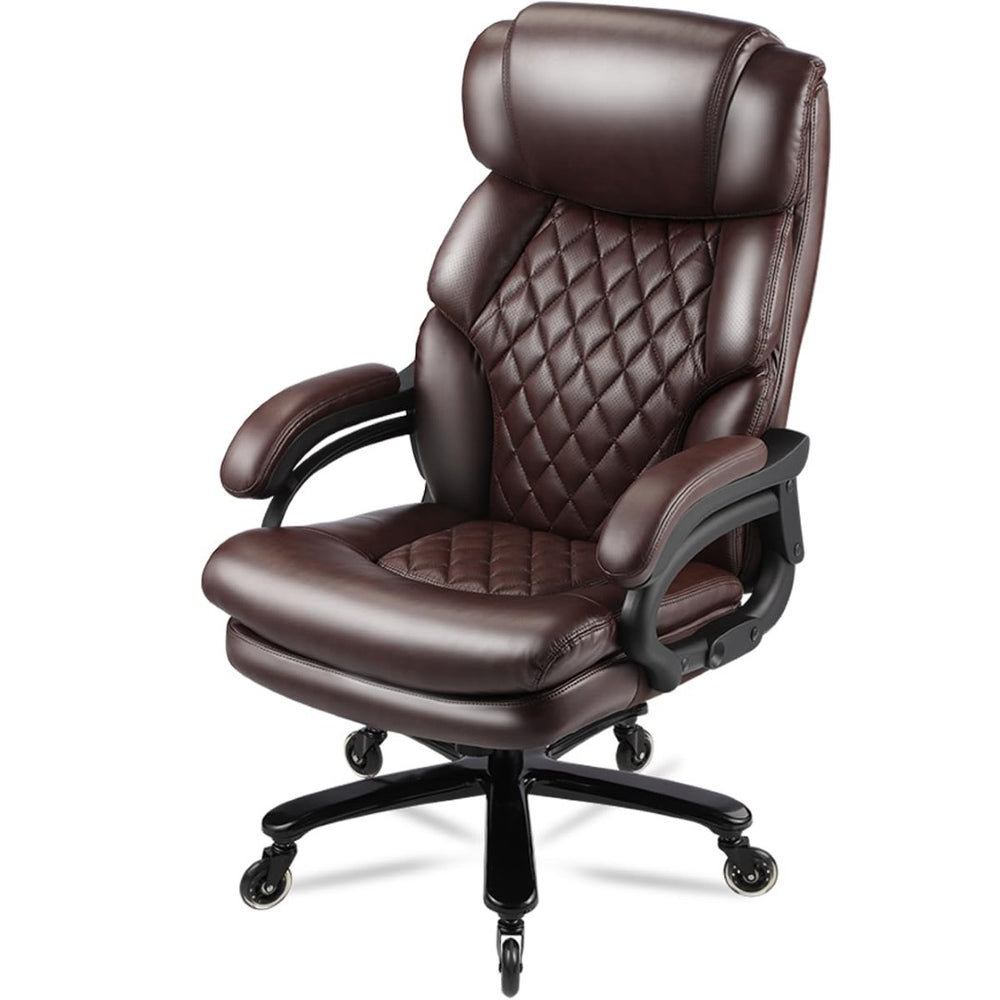 English Elm 500lbs Capacity Executive Office Chair Wide Spring Seat Ergonomic Support for Big Tall Users W5201P418151