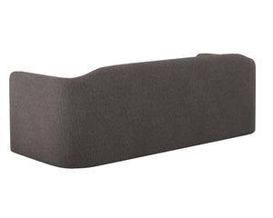Sunpan BIRRIT Sofa - Contemporary Alaska Hedgehog Brown Couch with Durable Performance Fabric & Tufted Detail 110707