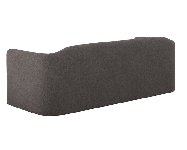 Sunpan BIRRIT Sofa - Contemporary Alaska Hedgehog Brown Couch with Durable Performance Fabric & Tufted Detail 110707