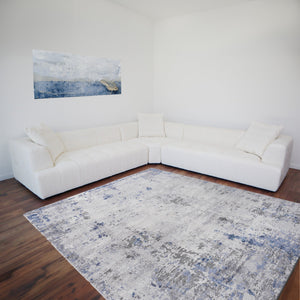 English Elm Ashcroft Furniture - Kaynes Ivory Boucle Corner Sofa with Solid Wood Legs, 5-Seater, High-Density Foam Comfort, Durable Upholstery B183S00163