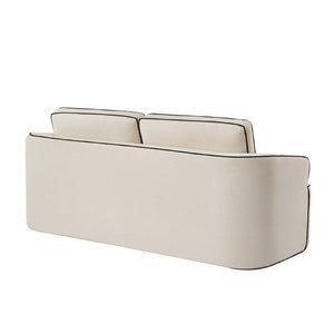 English Elm Integrated Armrest Compact Loveseat Soft Upholstered Two Seat Sofa for Small Spaces W3480P402278