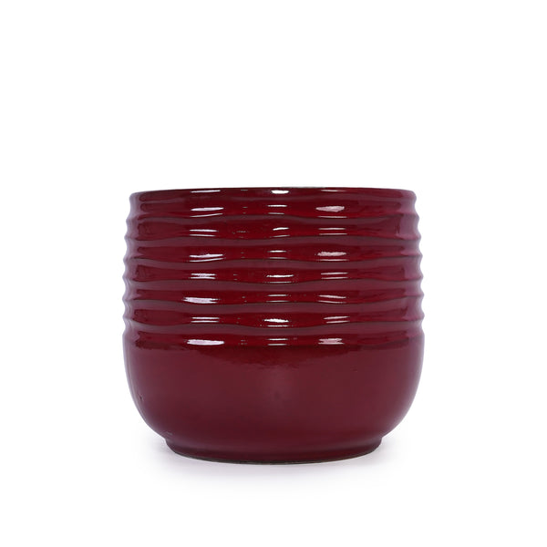 English Elm 3 Elegant Ceramic Flowerpots Set - Handcrafted Modern Planters For Patio, Garden & Windowsills W3273P321467