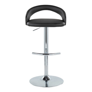 English Elm Adjustable Swivel Barstools Chrome Base Faux Leather Seat Kitchen Counter Set B202S01985