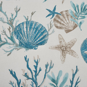 English Elm King/Cal Pebble Beach 6-Piece Cotton Sateen Duvet Set – Coastal Shells, OEKO-TEX, Taupe Reverse, Embroidered Pillows B03597372