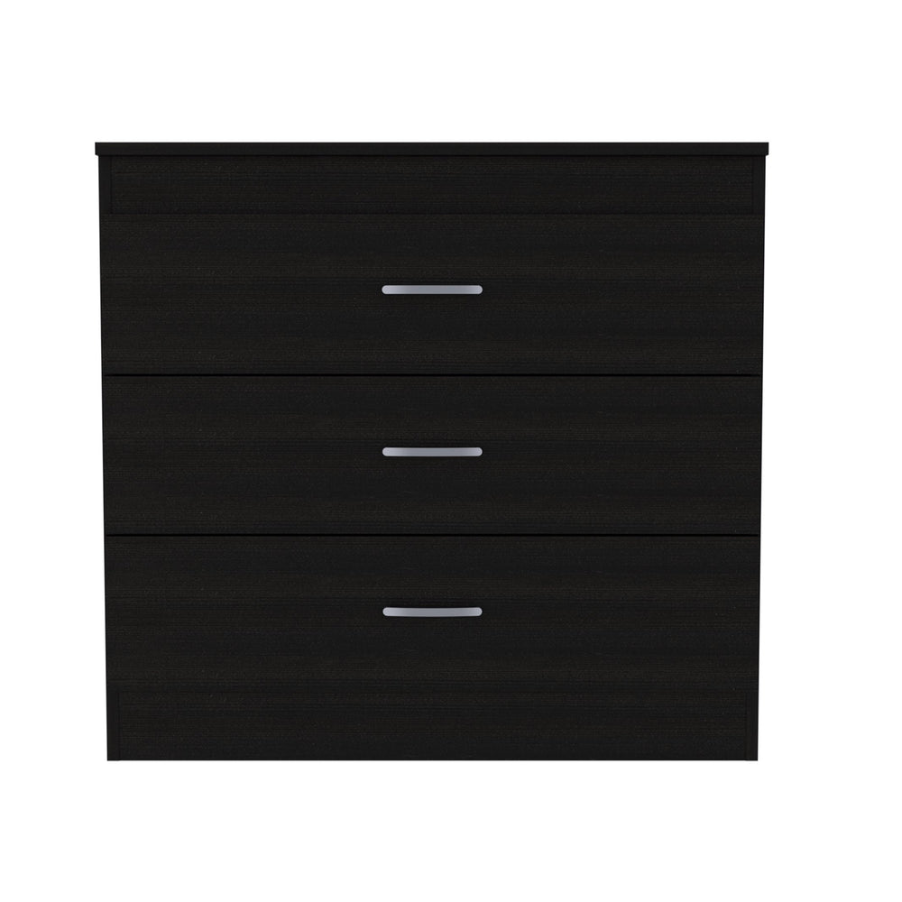 English Elm Cambridge Three Drawers Dresser with Wenge Finish, Engineered Wood, Space-Saving Design & Easy Assembly Black 36 L x 20 W x 7 H B128P148892