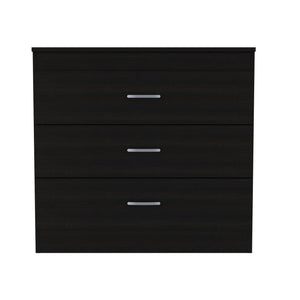 English Elm Cambridge Three Drawers Dresser with Wenge Finish, Engineered Wood, Space-Saving Design & Easy Assembly Black 36 L x 20 W x 7 H B128P148892