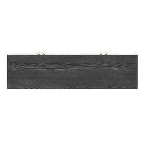English Elm Trexm Ash Veneer Buffet with Gold Handles and Adjustable Shelves for Dining Spaces Black N715P392244B