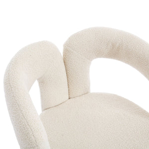 English Elm Contemporary Velvet Upholstered Barrel Accent Chair Set of 2 with Foam Seat, Steel Frame, Plush Upholstery Beige W395P224764