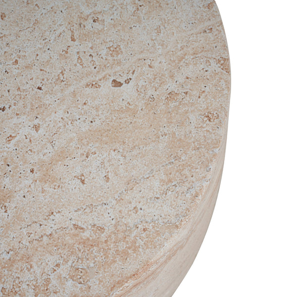 English Elm Christopher Knight Home® - Outdoor/Indoor Lightweight Concrete Side Table – Elegant Travertine Finish For Versatile Use & Style N773P253804Z