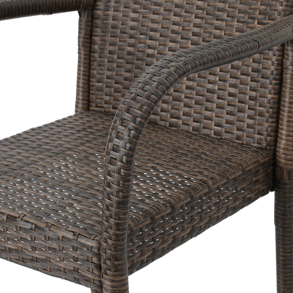 English Elm Christopher Knight Home® - Littleton Barstools Set Of 2 - Modern Wrapped-Wicker Style With Durable Iron Frame For Outdoors 57113.00MCA