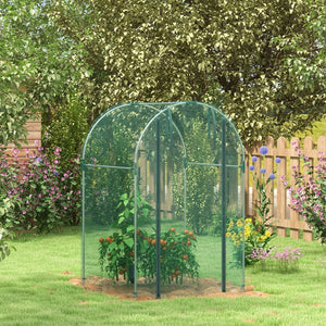 English Elm Outsunny 4' X 4' Crop Cage - Durable Plant Protection Tent With Zippered Access For Garden Safety W2225P174499-GIGA