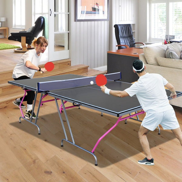 English Elm Double Fish Regulation Mdf Ping Pong Table Foldable Solo Practice Ready Indoor Play W3087P251047