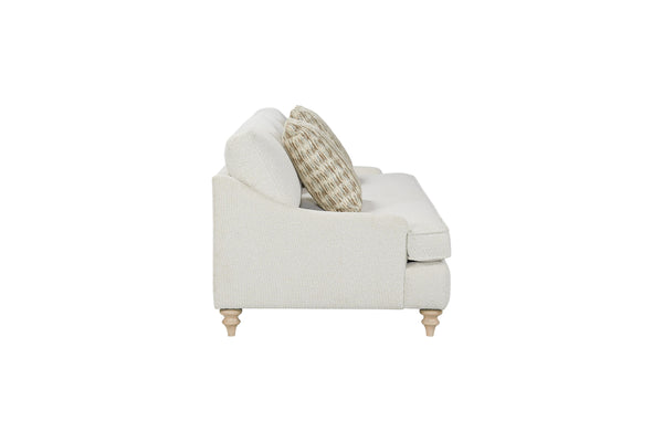 English Elm Sofa Off-White Upholstered Single with Reversible Dacron-Wrapped Cushions & 2 Plush Pillows, Cozy B2699P225134