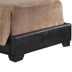 English Elm Stylish Velvet King Bed Frame with Plush Upholstery, Durable Construction, Easy Assembly, Transitional Appeal Black 4 L x 33 W x 44 H B078108077