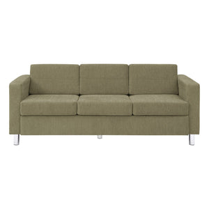 OSP Home Furnishings Pacific Contemporary Sofa with Chrome Legs and Performance Fabric for Modern Living Rooms PAC53-S126